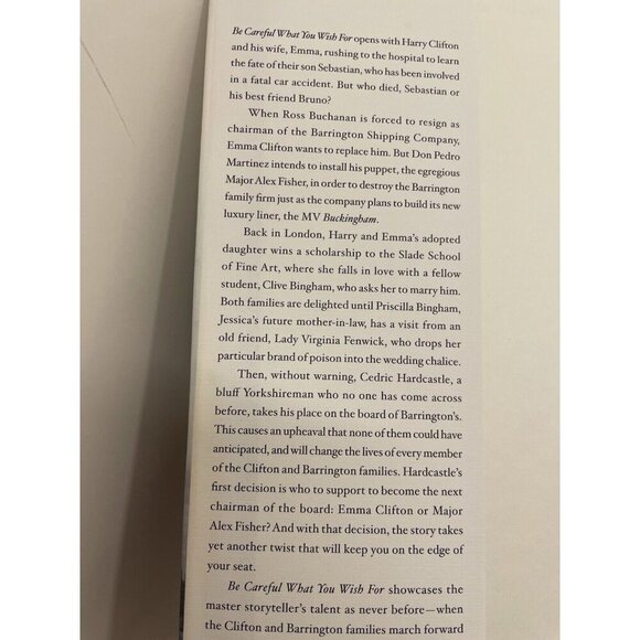 Be Careful What You Wish For by Jeffrey Archer – G+ Thriller Hardcover - Picture 2 of 4